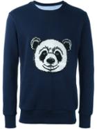 Lc23 Panda Embroidered Sweatshirt, Men's, Size: Small, Blue, Cotton