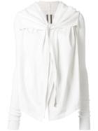 Rick Owens Drkshdw Tie Detail Hoody - White