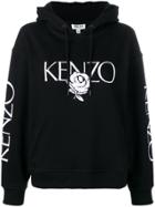 Kenzo Floral Logo Hoodie - Black