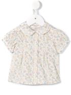Cashmirino - Floral Puff Sleeve Top - Kids - Cotton - 18 Mth, Toddler Girl's, White