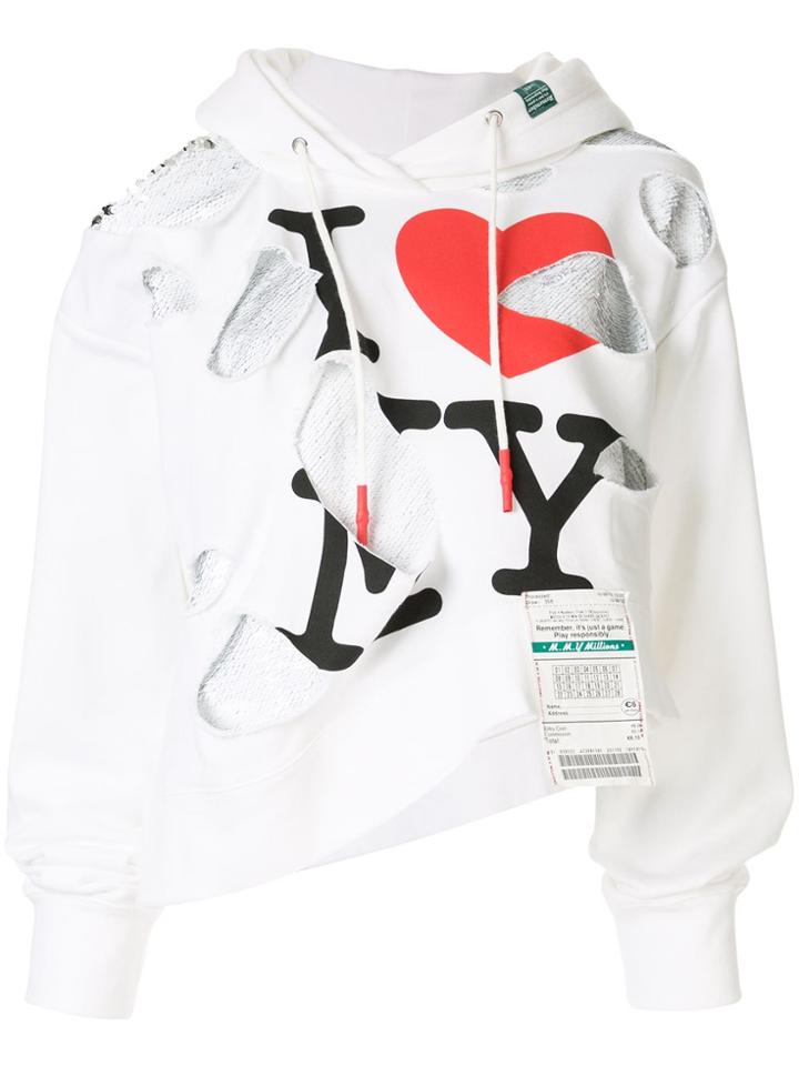 Maison Mihara Yasuhiro Distressed Hoodie - White