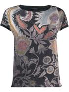 Luisa Cerano Floral Print T-shirt - Grey