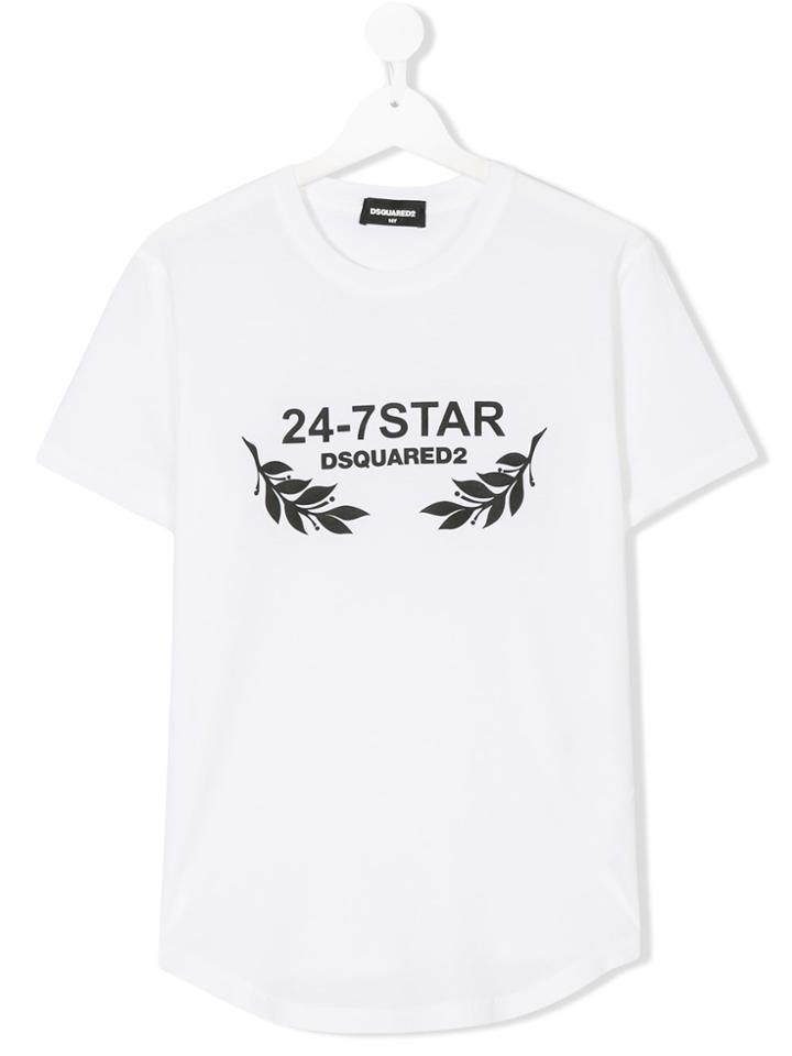 Dsquared2 Kids Teen Branded T-shirt - White