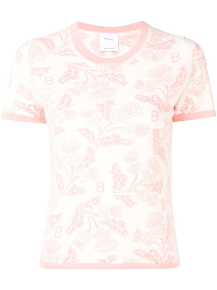 Barrie Cashmere Intarsia Sweater - Pink