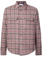 John Elliott Plaid Button Shirt - Brown