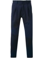 Anrealage 'noise Panel' Cropped Trousers, Men's, Size: 46, Blue, Polyurethane/polyester/rayon