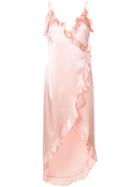 Area Ruffled High Low Dress - Yellow & Orange