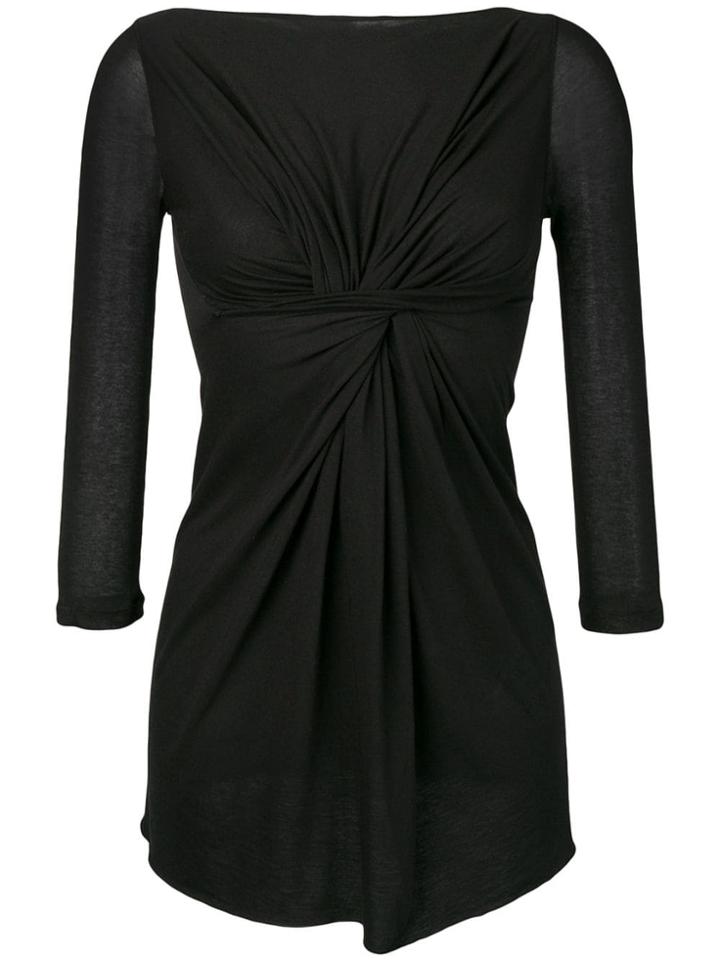 Rick Owens Lilies Knot Detail Top - Black