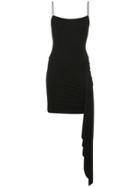 Alexandre Vauthier Asymmetric Drape Mini Dress - Black