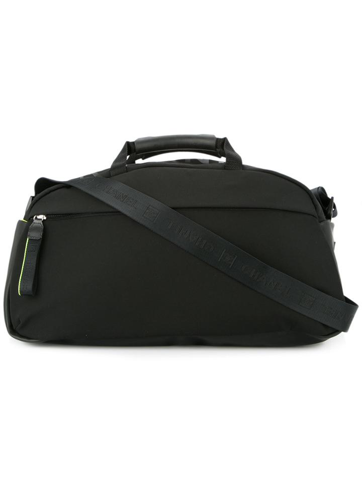 Chanel Vintage Sport Line 2 Way Travel Bag - Black