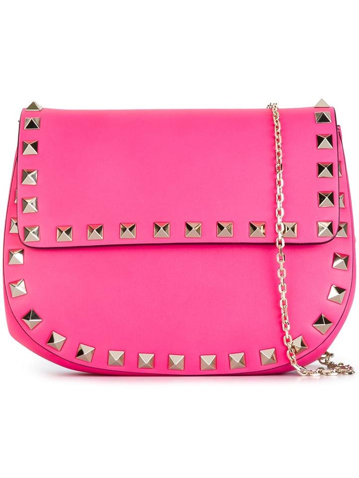 Valentino Valentino Garavani 'rockstud' Crossbody Bag, Women's, Pink/purple, Calf Leather/metal (other)