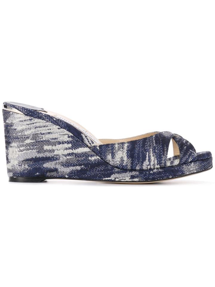 Jimmy Choo Almer 80 Mules - Blue
