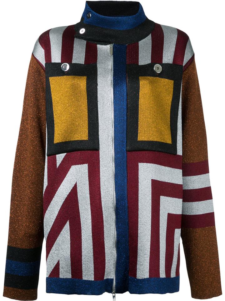 Marco De Vincenzo Geometric Pattern Cardigan - Multicolour
