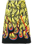 Prada Banana Print A-line Skirt - Yellow & Orange