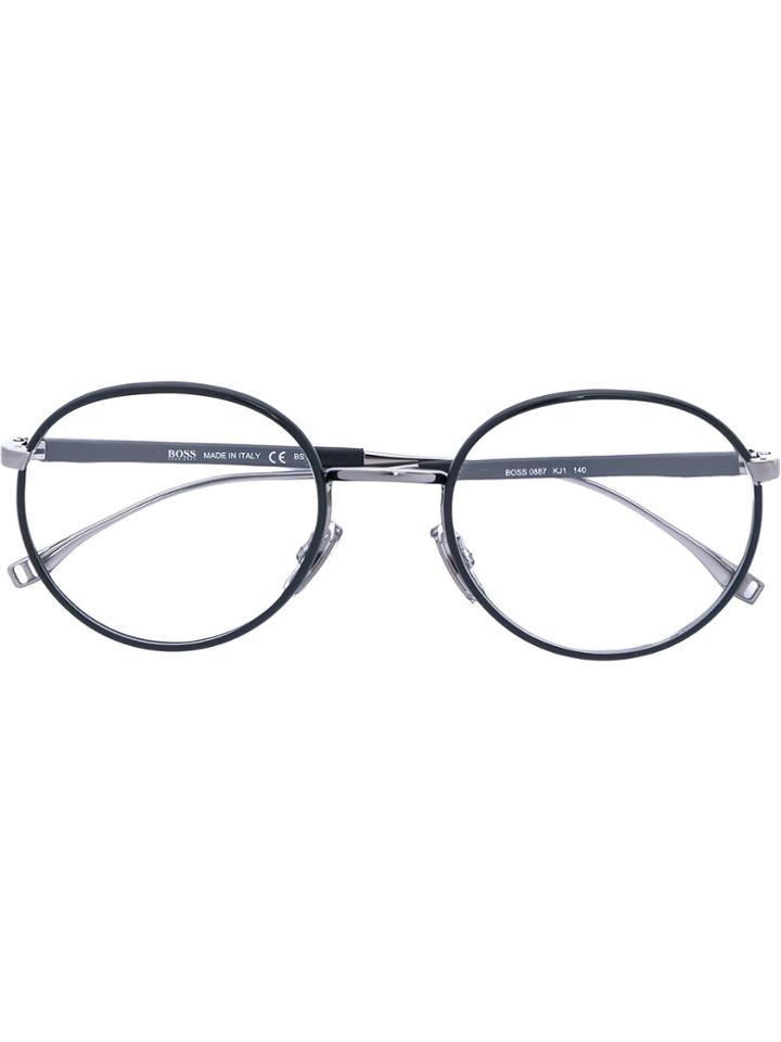 Boss Hugo Boss Thin Round Frame Glasses - Black