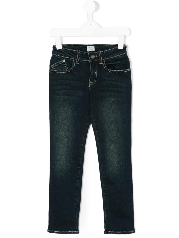 Armani Junior - Stretch Slim-fit Jeans - Kids - Cotton/spandex/elastane - 6 Yrs, Blue