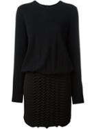 Jay Ahr Origami Jumper Dress, Women's, Size: 34, Black, Silk/spandex/elastane/viscose/wool