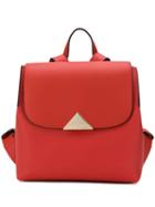Emporio Armani Flap Top Backpack - Red