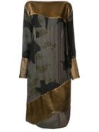 Vivienne Westwood Anglomania Asymmetric Panelled Drape Dress - Grey