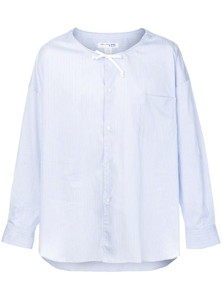 Comme Des Garçons Shirt Boys Tie-neck Shirt - Blue