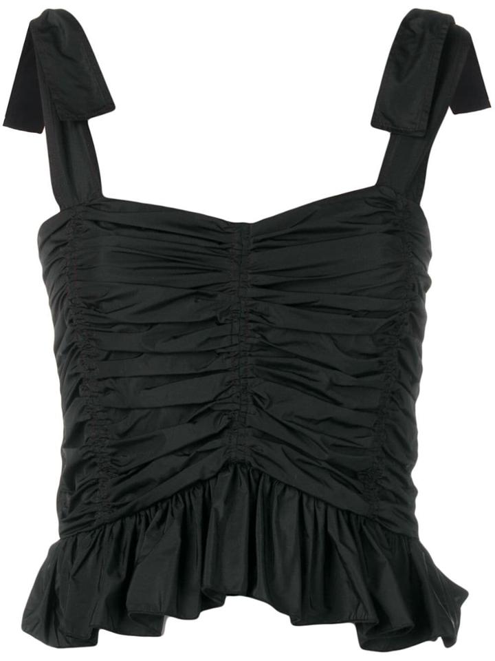 See By Chloé Ruched Sleeveless Top - Black