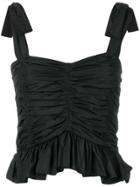 See By Chloé Ruched Sleeveless Top - Black