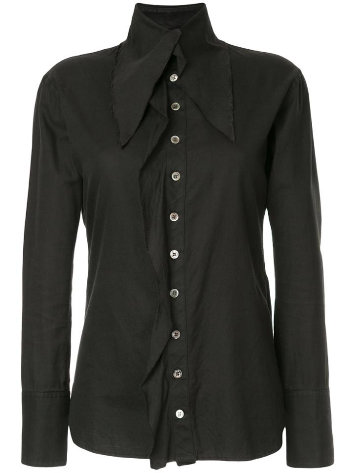Yohji Yamamoto Vintage Pointed Collar Shirt - Black