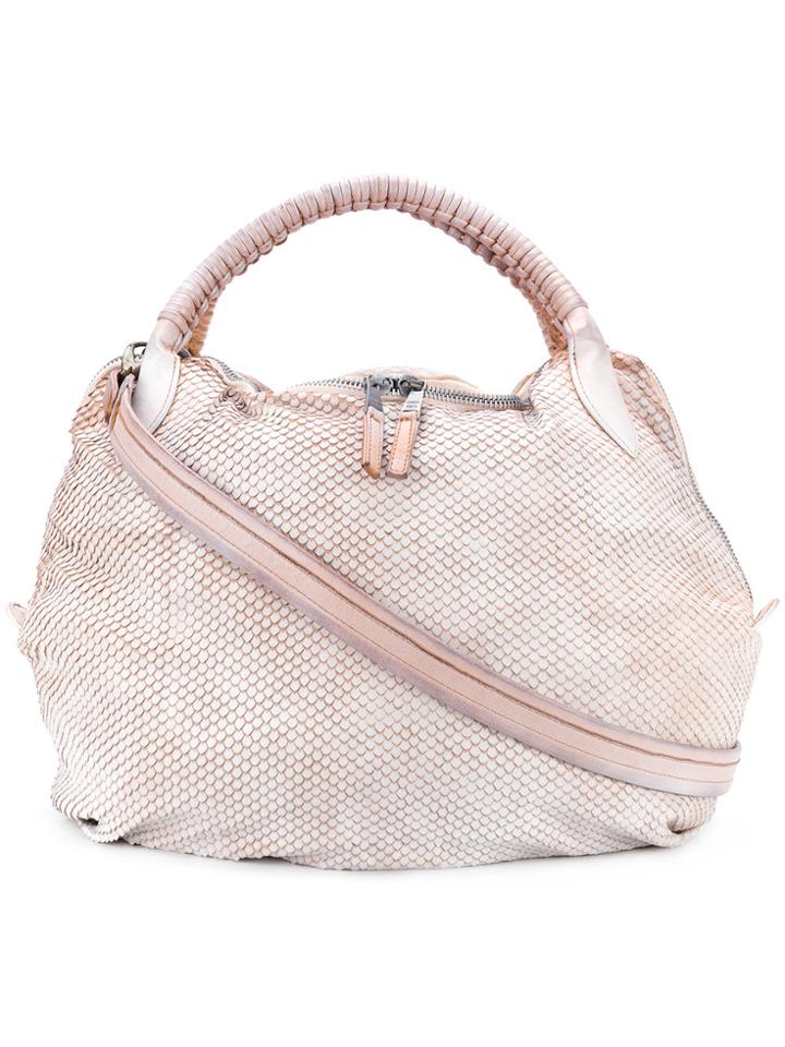 Giorgio Brato Textured Hobo Tote Bag - Pink & Purple