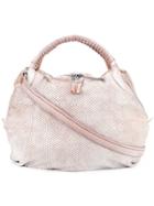 Giorgio Brato Textured Hobo Tote Bag - Pink & Purple