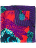 Etro Printed Pocket Square - Purple