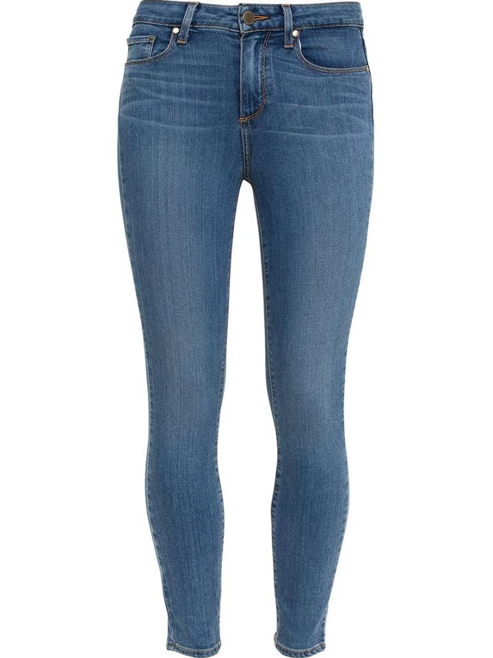 Paige Brett Hoxton Mid-rise Skinny Jeans, Women's, Size: 25, Blue, Cotton/polyester/spandex/elastane/rayon