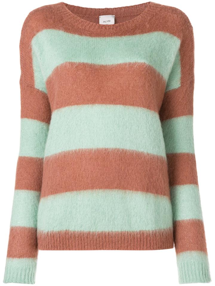 Alysi Striped Jumper - Green