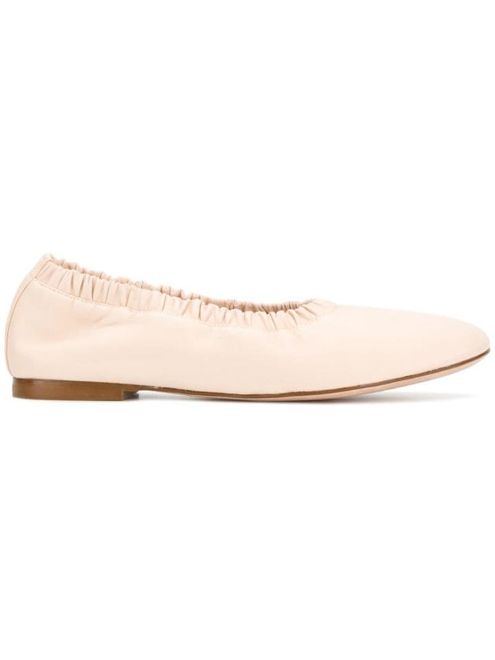 Stuart Weitzman Elasticated Ballerinas - Neutrals