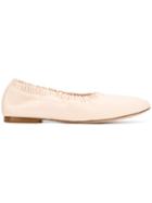 Stuart Weitzman Elasticated Ballerinas - Neutrals