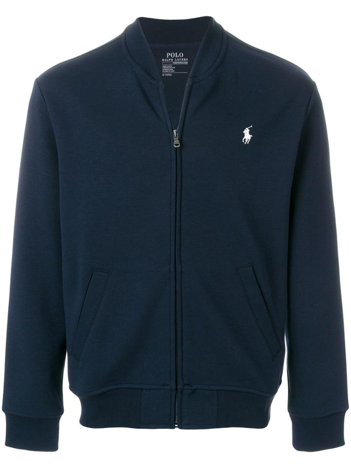 Polo Ralph Lauren Embroidered Zipped Sweatshirt - Blue