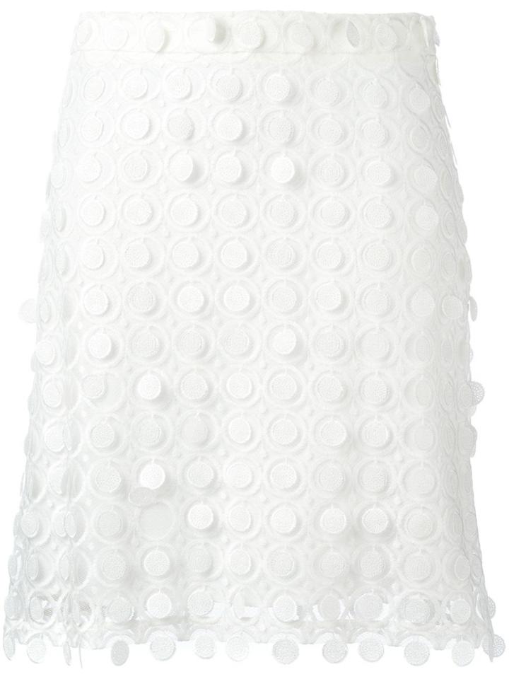 Carven Circular Layered A-line Skirt - White