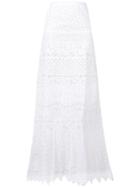 Temptation Positano Long Embroidered Skirt - White