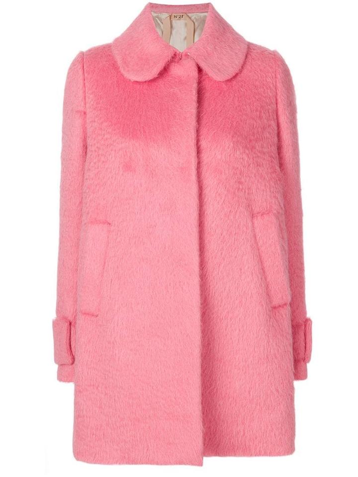 Nº21 Curved Collar Coat - Pink
