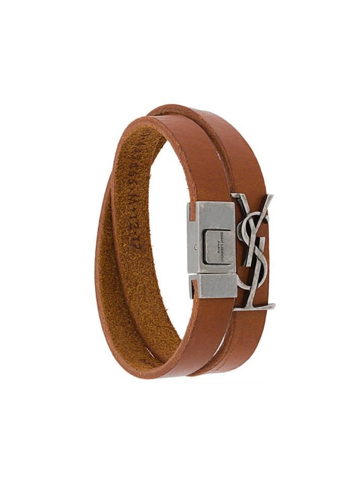 Saint Laurent Signature Double Cuff - Brown