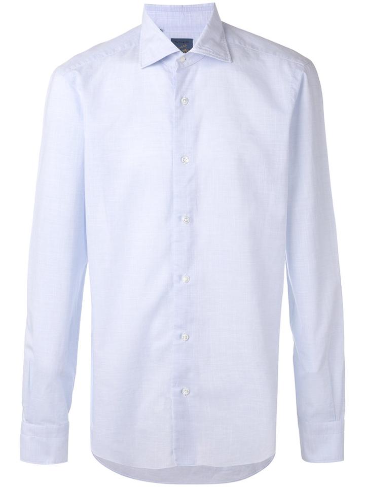 Barba - Classic Shirt - Men - Cotton - 43, Blue, Cotton