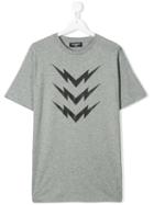 Neil Barrett Kids Thunderbolt T-shirt - Grey