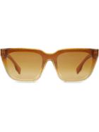 Burberry Eyewear Glitter Detail Square Frame Shield Sunglasses -