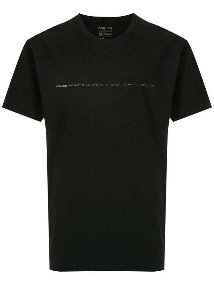 Osklen Ipanema Print T-shirt - Black