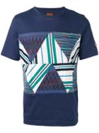 Missoni Zigzag Print T-shirt, Men's, Size: Xxl, Blue, Cotton