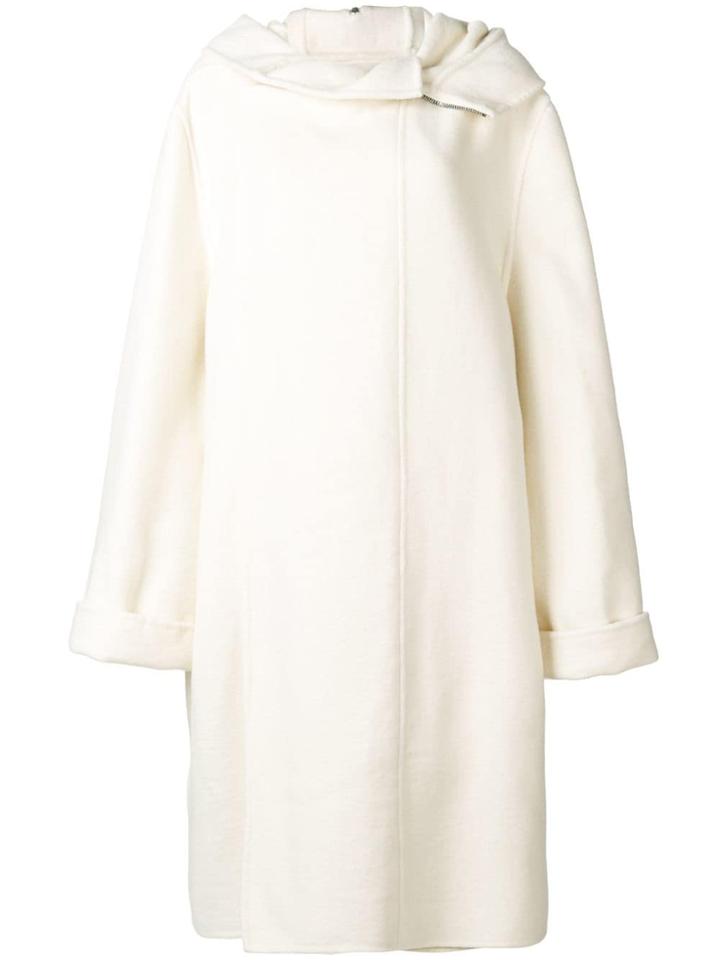 Rick Owens Oversized Hooded Coat - White