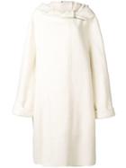 Rick Owens Oversized Hooded Coat - White