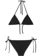 Burberry Logo Detail Triangle Bikini - Black