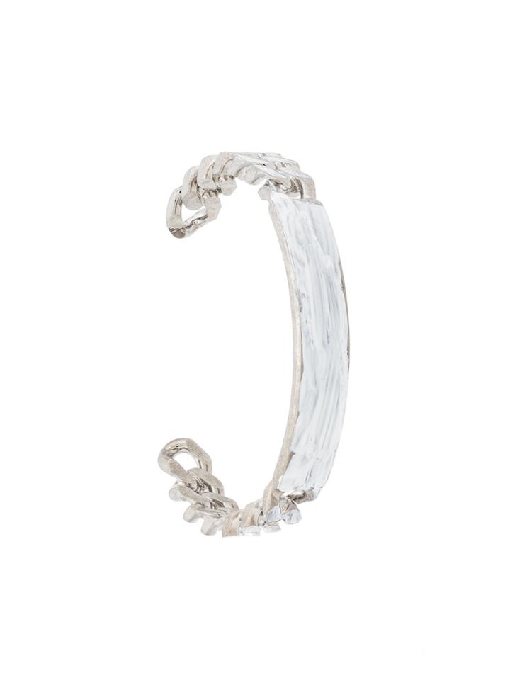 Mm6 Maison Margiela Id Chain Bracelet - Metallic
