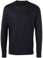 Z Zegna Long Sleeve T-shirt, Men's, Size: Small, Blue, Cotton
