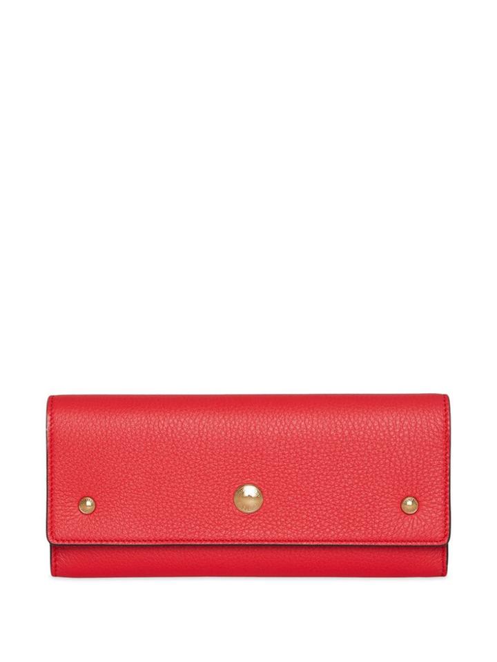 Burberry Grainy Leather Continental Wallet - Red